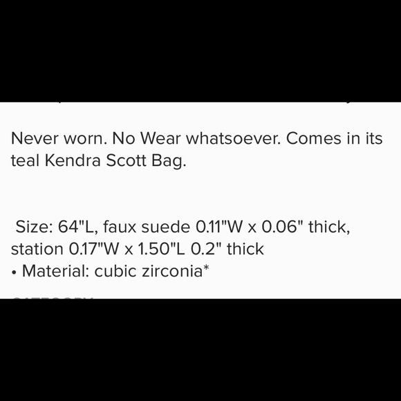 KENRA SCOTT GREY SUEDE LARIAT NECKLACE - Picture 8 of 8